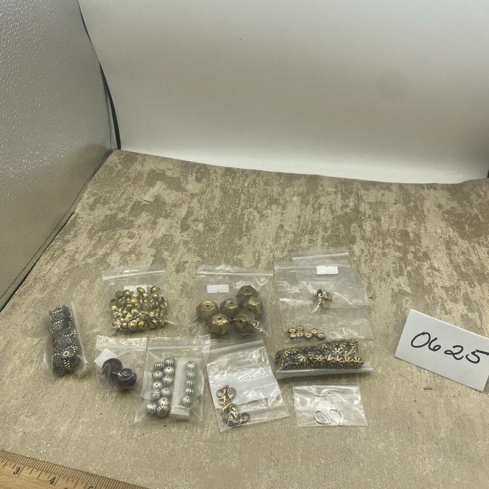 ASSORTED MIXED LOT JEWELRY CRAFT MAKING FINDINGS CLASPS BACKINGS HOOKS BEADS NEW